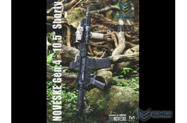 Image of EMG NOVESKE Gen 4 w/ eSilverEdge SDU2.0 Gearbox Airsoft AEG Training Rifle, Shorty, 350 FPS, Black, NSBR-10B 350 FPS