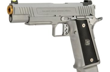 Image of EMG Salient Arms International 2011 DS Airsoft Training Weapon, 5.1 w/Green Gas Mag, 30 Round, Silver, SA-DS0101
