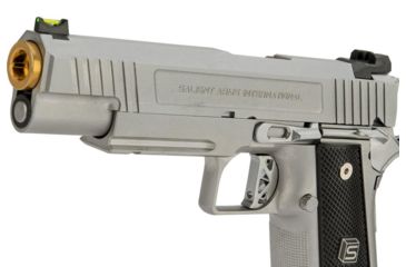Image of EMG Salient Arms International 2011 DS Airsoft Training Weapon, 5.1 w/Green Gas Mag, 30 Round, Silver, SA-DS0101