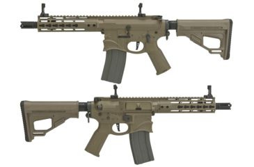 Image of EMG Sharps Bros Hellbreaker Licensed Full Metal Advanced M4 Airsoft AEG Rifle, 7in SBR, Tan, Large, M4-SB7-DE