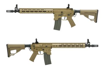 Image of EMG Sharps Bros Jack Licensed Full Metal Advanced M4 Airsoft AEG Rifle, 15in Carbine, Tan, Large, M4-SB-TJ-L-DE