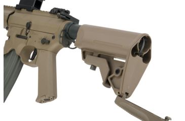 Image of EMG Sharps Bros Overthrow Licensed Advanced M4 Airsoft AEG Training Rifle, 8in PDW, Dark Earth, Large, M4-SB-OT-S-DE