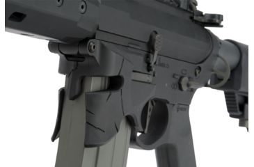 Image of EMG Sharps Bros Overthrow Licensed Full Metal Advanced M4 Airsoft AEG Training Rifle w/Slim Motor Grip, 12in SBR, Black, Large, M4-SB-OT-M-BK