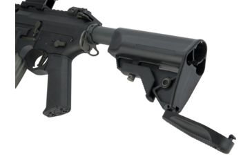 Image of EMG Sharps Bros Overthrow Licensed Full Metal Advanced M4 Airsoft AEG Training Rifle w/Slim Motor Grip, 8in PDW, Black, Large, M4-SB-OT-S-BK