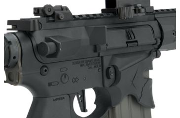 Image of EMG Sharps Bros Overthrow Licensed Full Metal Advanced M4 Airsoft AEG Training Rifle w/Slim Motor Grip, 8in PDW, Black, Large, M4-SB-OT-S-BK