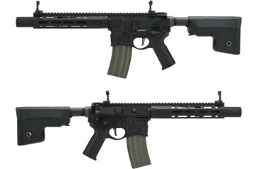 Image of EMG Sharps Bros Warthog Licensed Full Metal Advanced M4 Airsoft AEG Rifle, 10in SBR, Black, Large, M4-SB-WH-M-BK
