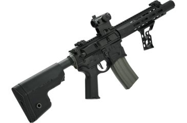 Image of EMG Sharps Bros Warthog Licensed Full Metal Advanced M4 Airsoft AEG Rifle, 10in SBR, Black, Large, M4-SB-WH-M-BK