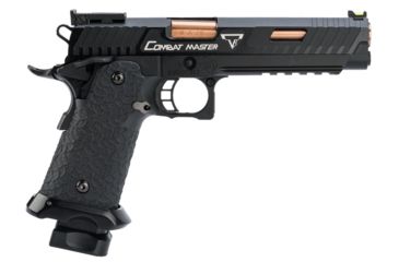 Image of EMG STI/TTI Licensed JW3 2011 Combat Master Airsoft Training Pistol, Model Green Gas, Black, Medium, TT-CM0100