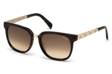 Image of Emilio Pucci EP0001 Sunglasses - Dark Havana Frame Color, Gradient Brown Lens Color