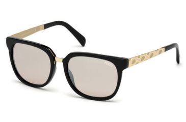 Image of Emilio Pucci EP0001 Sunglasses - Shiny Black Frame Color, Gradient Smoke Lens Color