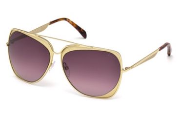 Image of Emilio Pucci EP0004 Sunglasses - Shiny Rose Gold Frame Color, Gradient Bordeaux Lens Color
