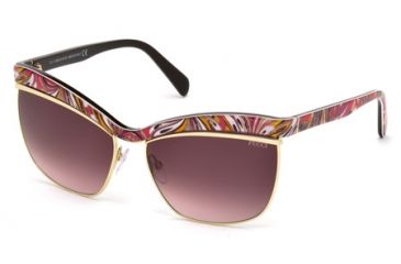 Image of Emilio Pucci EP0009 Sunglasses - Shiny Dark Brown Frame Color