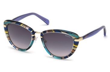 Image of Emilio Pucci EP0011 Sunglasses - Blue Frame Color