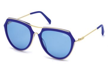 Image of Emilio Pucci EP0016 Sunglasses - Shiny Blue Frame Color