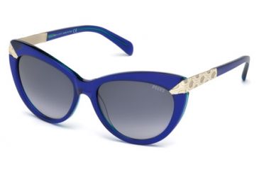 Image of Emilio Pucci EP0017 Sunglasses - Blue Frame Color