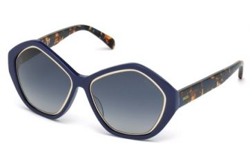 Image of Emilio Pucci EP0019 Sunglasses - Shiny Blue Frame Color, Gradient Blue Lens Color