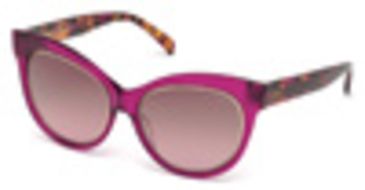 Image of Emilio Pucci EP0024 Sunglasses - Shiny Fuxia Frame Color, Gradient Bordeaux Lens Color