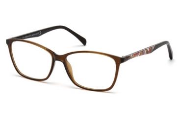 Image of Emilio Pucci EP5009 Eyeglass Frames - Shiny Dark Brown Frame Color