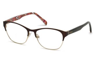 Image of Emilio Pucci EP5029 Eyeglass Frames - Shiny Dark Brown Frame Color