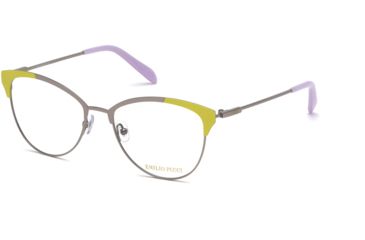 Image of Emilio Pucci EP5087 Eyeglass Frames - Shiny Light Ruthenium Frame Color