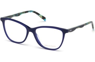 Image of Emilio Pucci EP5095 Eyeglass Frames - Shiny Blue Frame Color