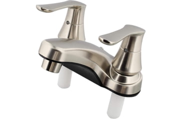 Image of Empire Brass RV Non-Metallic Bathroom Faucet With Solid Saber Handles, Brushed Nickel, 4in, U-YNN77N-DH3