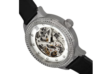 Image of Empress Alice Automatic MOP Skeleton Dial Leather-Band Watch, Black, One Size, EMPEM3201