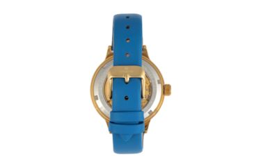 Image of Empress Alice Automatic MOP Skeleton Dial Leather-Band Watch, Blue, One Size, EMPEM3204