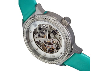 Image of Empress Alice Automatic MOP Skeleton Dial Leather-Band Watch, Mint, One Size, EMPEM3202