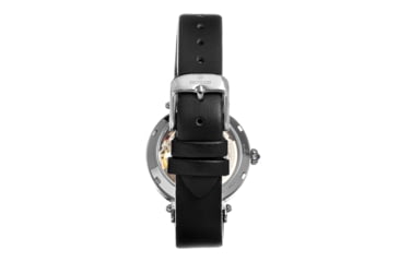 Image of Empress Alouette Automatic Semi-Skeleton Leather-Band Watch, Black - Womens, EMPEM3404