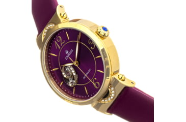 Image of Empress Alouette Automatic Semi-Skeleton Leather-Band Watch, Fuschia - Womens, EMPEM3401