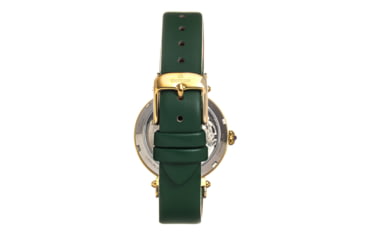Image of Empress Alouette Automatic Semi-Skeleton Leather-Band Watch, Green - Womens, EMPEM3403