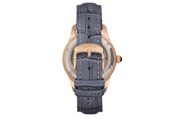 Image of Empress Augusta Automatic Mosaic Mother-of-Pearl Leather-Band Watch, Rose Gold/Grey, One Size, EMPEM3504
