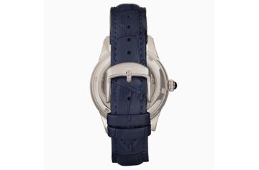 Image of Empress Augusta Automatic Mosaic Mother-of-Pearl Leather-Band Watch, Silver/Blue, One Size, EMPEM3502