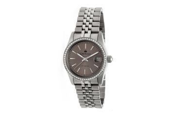 Image of Empress Constance Crystal Surround Bracelet Watch w/Date, Silver/Silver/Charcoal, Standard EMPEM1503