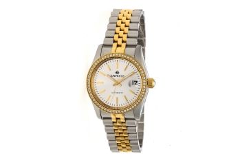 Image of Empress Constance Crystal Surround Bracelet Watch w/Date, Silver&amp;Gold/Gold/White, Standard, EMPEM1505