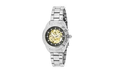 Image of Empress Godiva Automatic Mother-Of-Pearl Skeleton Dial Bracelet Watch, Silver/Black, Standard EMPEM1102