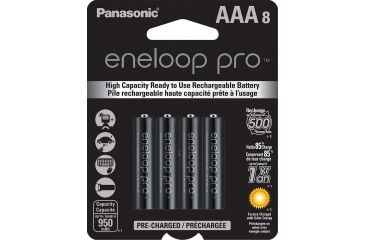 Image of Eneloop Pro AAA - 8 Pack 3rd Generation, White, BK-4HCCA8BA