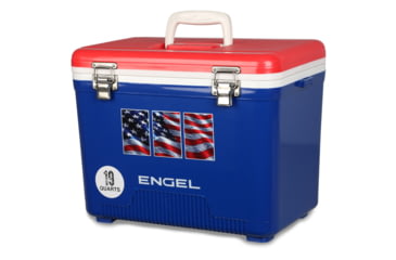 Image of Engel Coolers Engel 19Qt American Flag Drybox Cooler, UC19-RWBFLAG