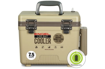 Image of Engel Coolers Engel 7.5Qt Live bait Pro Cooler with AP3 Rechargeable Aerator &amp; Stainless Hardware, LBC7S-PRO