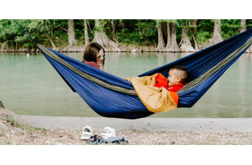 Image of ENO Double Nest Hammock, 9ft x 6ft 6in, Charcoal/Royal, DH020