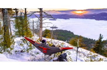Image of ENO Double Nest Hammock, 9ft x 6ft 6in, Red/Charcoal, DH004