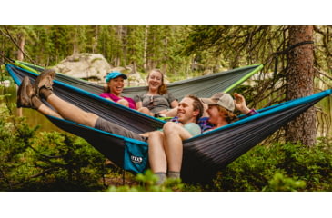 Image of ENO Double Nest Hammock, 9ft x 6ft 6in, Teal/Charcoal, DH058