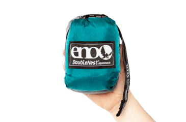 Image of ENO Double Nest Hammock, 9ft x 6ft 6in, Teal/Charcoal, DH058