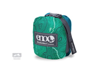 Image of Eno DoubleNest Print Giving Back Hammocks, Topo PCT/Teal, One Size, Z-PCT-DNP