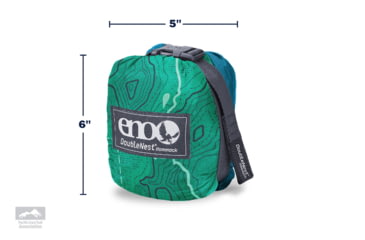 Image of Eno DoubleNest Print Giving Back Hammocks, Topo PCT/Teal, One Size, Z-PCT-DNP