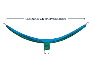 Image of Eno DoubleNest Print Giving Back Hammocks, Topo PCT/Teal, One Size, Z-PCT-DNP