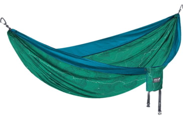 Image of Eno DoubleNest Print Giving Back Hammocks, Topo PCT/Teal, One Size, Z-PCT-DNP