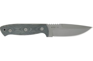 Image of Entrek Companion Fixed Blade Knife, 4.125in, False Edge Blade, Black Canvas Micarta Handle EN19