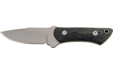 Image of Entrek Lynx Neck Knife Fixed Blade Knife, 2.625in, Stainless Blade, Black Canvas Micarta Handle EN8